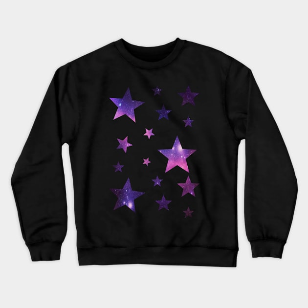 Purple Ombre Galaxy Stars Crewneck Sweatshirt by Felicity-K